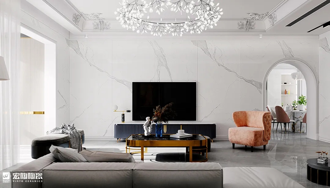 南宫28东方白+皇家一号9-TPG2712A021ABC 瓷砖地砖1200×2700×9mm效果图